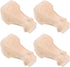 ARTIBETTER 4pcs Solid Wood Furniture Legs for Sofa and Dresser, Carved Decorative