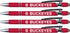 Ohio State Soft Touch Coated Metal Pen 4 Pack (4043) - Red, Multi
