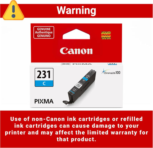 Canon CLI-231 TS8820 Genuine Cyan Ink Tank, Compatible with PIXMA Printers