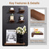 SEMPOMA 4-Pack 4''x4'' Small Pegboard Shelves Compatible with IKEA Skadis Pegboard - Walnut Wood Finish, Ready-to-Hang