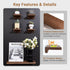 SEMPOMA 2 Pack 4''x4'' Solid Wood Pegboard Shelves Compatible with IKEA Skadis Pegboard - Walnut Finish Wall