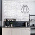 Yancorp 10ft White Gray Brick Wallpaper, Peel and Stick Vinyl Wrap, Self-Adhesive Contact Paper