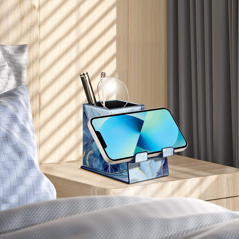 Fintie Pencil Holder with Magnetic Base - Eyeglasses Stand, Desktop Organizer for Office Supplies, Ocean Marble