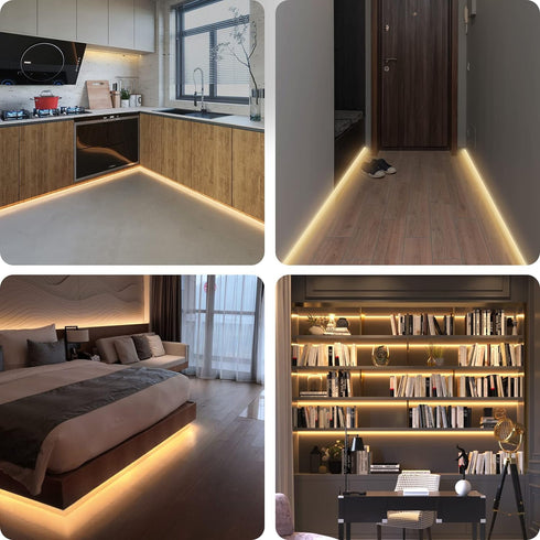 Dimmable 16.4ft 3000K WOBANE LED Strip Lights, Motion Sensor Light Strip with Remote and Adapter, Night Light