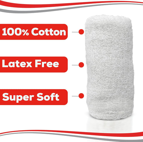 4 1/2 4.1 6 6 Kerlix Gauze Bandage Rolls - in x Yds, Ply - Single Sterile Pocuhes- Extra Absorbency - Latex Free