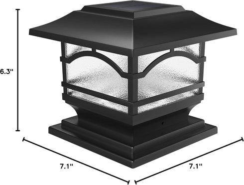 4x4 5x5 6x6 (1 Pack) Davinci Lighting Premium Solar Outdoor Post Cap Lights - - Bright LED Light for Fence Deck Garden