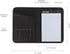 Samsill Professional Padfolio, Faux-Leather Mini Portfolio with 5 x 8 Writing Pad, Black