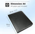 H&S A4 Zipped Conference Folder, Padfolio Folio Case, Business Faux Leather Document Bag Portfolio - Ring Binder