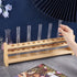 OLYCRAFT 12 Holes Wooden Test Tube Rack, 20ML Tube Display Stand for Chemistry Laboratory, 15.9x2.1x4.8 Inch