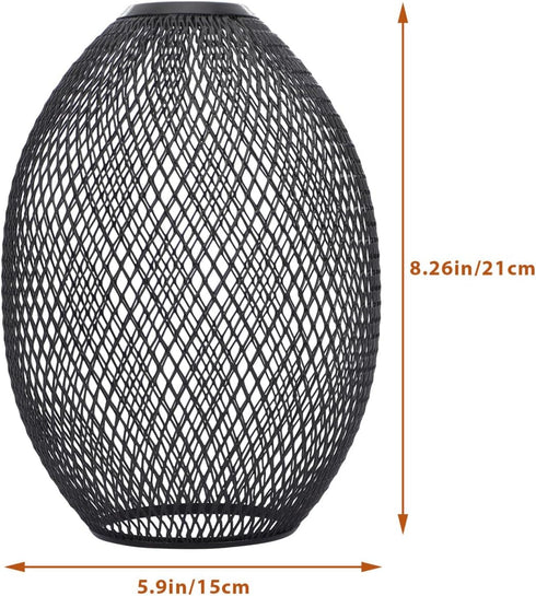 8.26X5.90X5.90In Iron Wire Lampshade Pendant Light Cover Vintage Cage Style Lamp Shade for Home Bar Bedroom Study