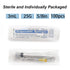 100pcs 3ml/cc 25G 5/8 inch16mmfor Industrial Scientific Accessories, Refilling Liquid, Individually Wrapped