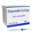 100 Pack 3ml 23Ga Plastic Syringe with Measurement for Scientific Labs, Industrial Dispensing, Disposable Individually