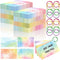 DOSTATNI 1000 PCS Colored Index Cards with Hole Lined Flash Cards with Binder