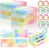 DOSTATNI 1000 PCS Colored Index Cards with Hole Lined Flash Cards with Binder