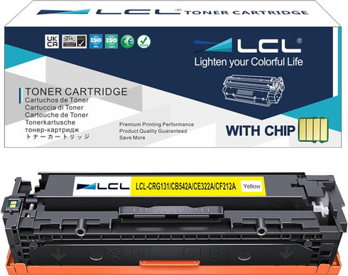 LCL Remanufactured Toner Cartridge Replacement for HP 128A CE322A 131, 1-Pack Yellow for MF8210 8250 8230 8280CW