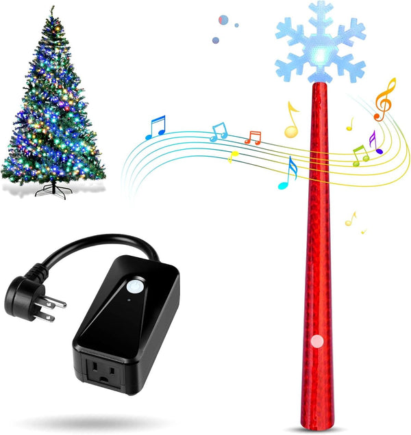 Irveneus Magic Light Wand, Wireless Remote Control Outlet for Christmas String Lights and
