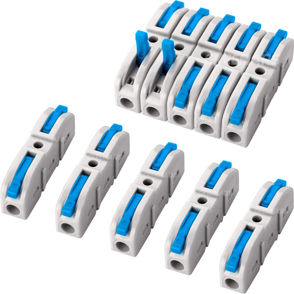 GKEEMARS 50 Pcs Wire Connector, 1 Conductor Compact Splicing Connectors for Circuit Inline 24-12 AWG