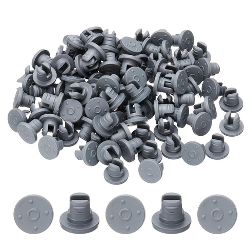 PATIKIL 100 Pcs 13mm Rubber Stoppers, Self Injection Ports Butyl for Glass Vial Liquid Culture Jars