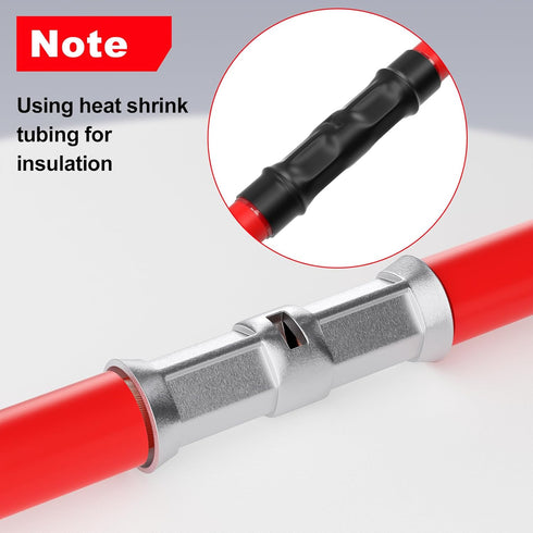 AIRIC Heat Shrink Butt Connectors 4 AWG, 6 Pcs Waterproof Electrical Crimp Splice Terminal for Auto Repair