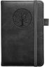 Small Pocket Notebook: Mini Leather Journal in Black