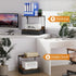 VYUOL Printer Stand with Storage for Desk, with Fabric Drawer Desktop Printer Stand Shelf Organzier for Home Office