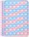 iscream Silicone Heart Popper Cover Spiral-Bound Lined Page Journal, 7" Cotton Candy