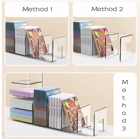 Closet (2 Pack 3 LUGUNU Acrylic Clear Purse Divider Organizer Clear Desk File Sorter Divider Mesh Folder Shelf Storage