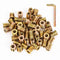 M8-1.25 x 15mm Threaded Insert for Wood Furniture, Zinc Plated Carbon Steel, 50 PCS with Hex Spanner
