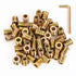 M8-1.25 x 15mm Threaded Insert for Wood Furniture, Zinc Plated Carbon Steel, 50 PCS with Hex Spanner