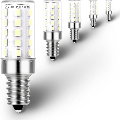 Ziomitus E12 25W-40W 6000K Daylight White Dimmable Led Bulbs Replacement, T6 Small