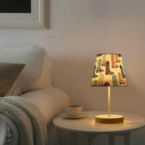 3 ALAZA Table Lamp Cowboy Boots Bedside Lamp for Bedroom LED Nightstand Desk Lamp with USB Port, Way Temperatures