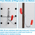 60 Assorted Pegboard Hooks with Bins and 154 Peg Locks/Caps for 1/4 inch & 1/8 Inch Peg Board
