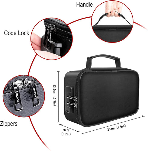 (9x 5.3 3.7 inches),3-Layer Set Valuables-Currency,Keys,Card,Passport(2 Pack) ENGPOW Small Fireproof Bag