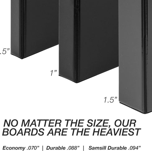 Samsill Durable 0.5 Inch D Ring Binder, Customizable Clear View Binder, Black, Made in the USA, Holds 125 Pages