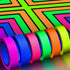 Whaline 6 Colors Neon Gaffer Cloth Tape - Fluorescent UV Blacklight Tape for UV Party (0.6 inch x 16.5 feet)