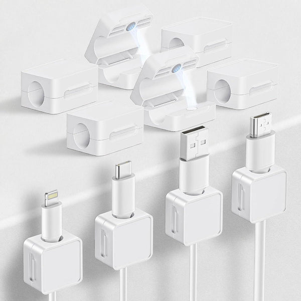 HOYAWU HOWAWU 10 Pack Magnetic Cable Clips Cord Holder, Cables Smooth Adjustable, Under