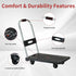 360 165 lbs Push Cart Dolly - Lightweight Foldable Flatbed Platform Cart with - Degree Rotating Wheels for Moving