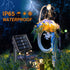 QITONG Warm White Solar Fairy Lights, 2 Pack Each 66ft 200 LED Outdoor String Lights, 8 Modes Silver Wire