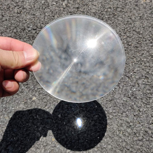 4" (100mm) 140mm Fresnel Lens Diameter, Focal Length, Ultra-Thin Acrylic Lenses for the Physics Classroom, Used as LED