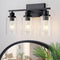 3 Light Bathroom Light Fixtures Black Vanity Light Over Mirror Modern Farmhouse