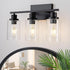 3 Light Bathroom Light Fixtures Black Vanity Light Over Mirror Modern Farmhouse