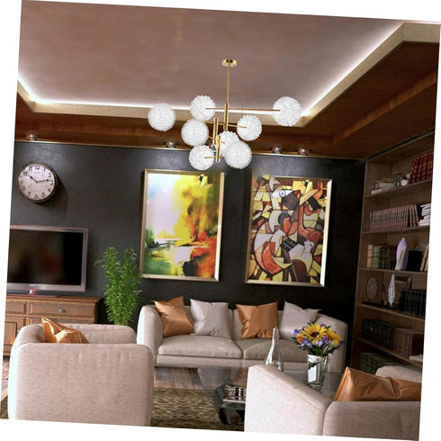 Hemobllo Ball Glass Lampshade Replacement for Pendant Lights Stylish Wire Design Easy to Install for Chandeliers