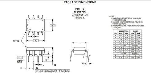 10pcs UC3842B UC3842 High Performance PWM Current Mode Controller, 1 A, 8-Pin PDIP