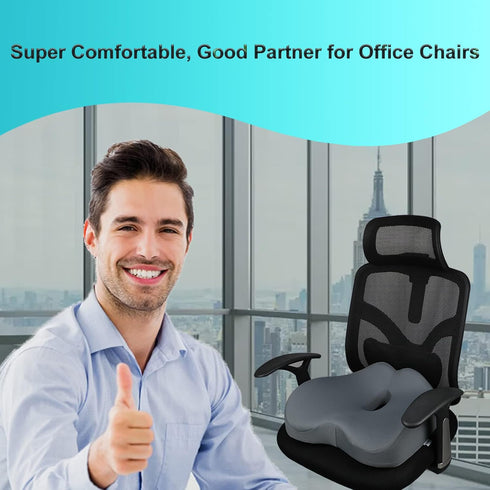Tailbone Chair Seat Cushion, Memory Foam Cushions for Office Chair, Car Seat, Airplane, Relieving Pressure Sciatica
