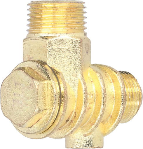 Air Compressor Check Valve, 3 Way Zinc Alloy, G1/2 G3/4 M10 Male Thread Non-Return Tool
