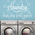 Zonon Laundry Room Sign Decals Decor, Funny Wash Dry Fold Repeat Wall Stickers for Bathroom Home Decorations