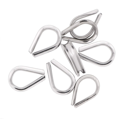 16pcs Wire Rope Cable Clip/Clamp, 16pcs Thimble, 16pcs Aluminum Crimping Loop for 3/16 Inch Wire Rope