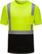 High Visibility Quick Dry Safety Shirts with Reflective Strips Pocket Short Sleeve Mesh Hi Vis for Men/Women