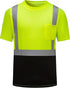 High Visibility Quick Dry Safety Shirts with Reflective Strips Pocket Short Sleeve Mesh Hi Vis for Men/Women