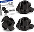 Usdrwam 100 Pack 1/4"-20 T Nuts for Wood, Black Carbon Steel 4-Prong Tee
